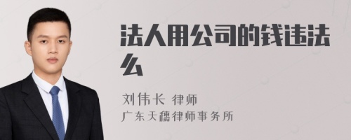 法人用公司的钱违法么