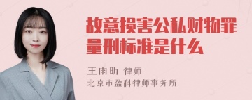 故意损害公私财物罪量刑标准是什么