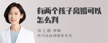 有两个孩子离婚可以怎么判