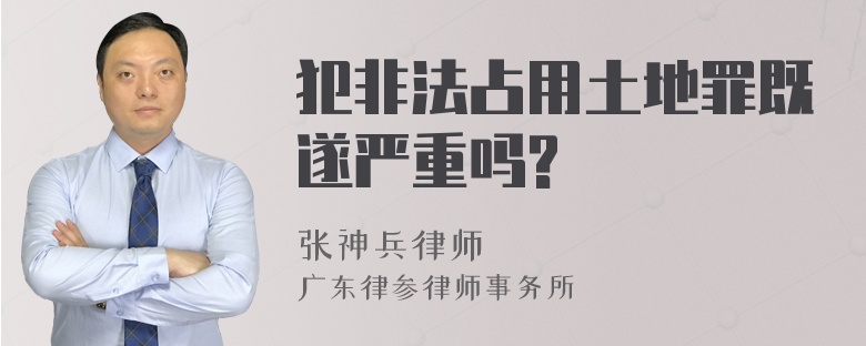 犯非法占用土地罪既遂严重吗?