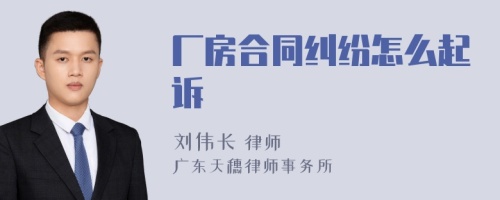 厂房合同纠纷怎么起诉