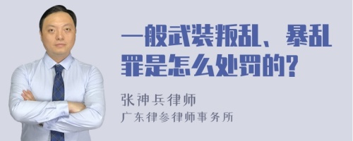 一般武装叛乱、暴乱罪是怎么处罚的?