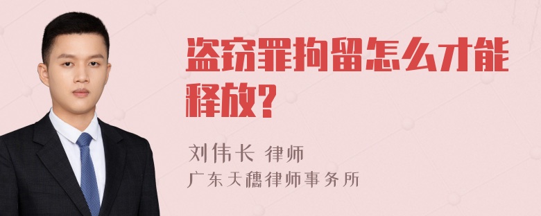 盗窃罪拘留怎么才能释放?