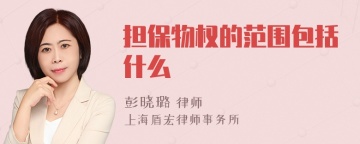 担保物权的范围包括什么