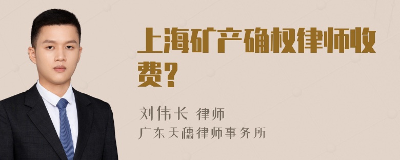 上海矿产确权律师收费?