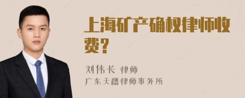 上海矿产确权律师收费?