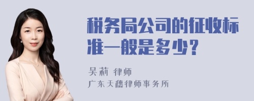 税务局公司的征收标准一般是多少？