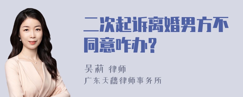 二次起诉离婚男方不同意咋办?