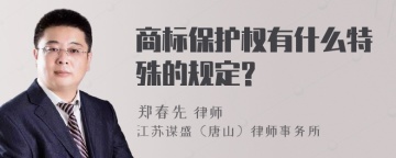 商标保护权有什么特殊的规定?