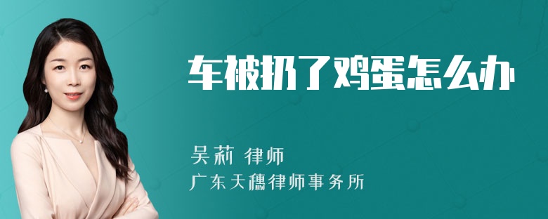 车被扔了鸡蛋怎么办