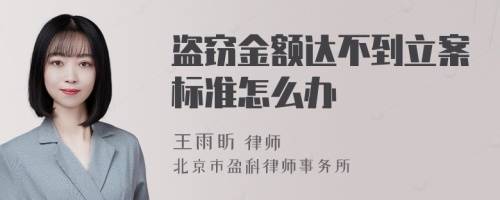 盗窃金额达不到立案标准怎么办