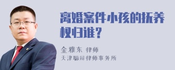 离婚案件小孩的抚养权归谁？