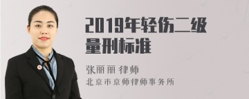 2019年轻伤二级量刑标准