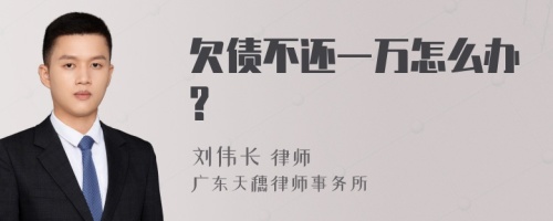 欠债不还一万怎么办?