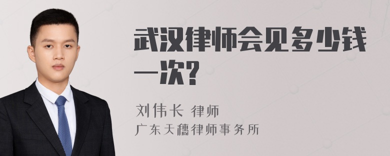 武汉律师会见多少钱一次?