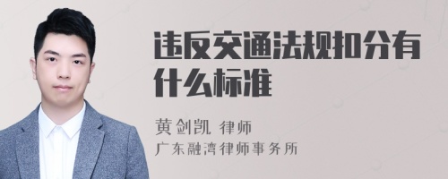 违反交通法规扣分有什么标准