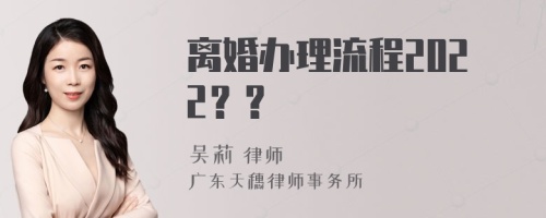 离婚办理流程2022？?