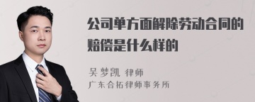 公司单方面解除劳动合同的赔偿是什么样的