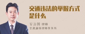 交通违法的举报方式是什么