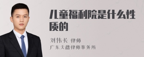 儿童福利院是什么性质的