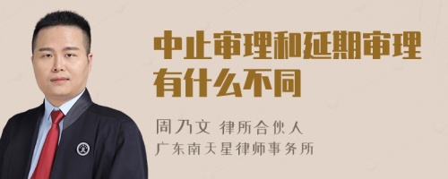 中止审理和延期审理有什么不同