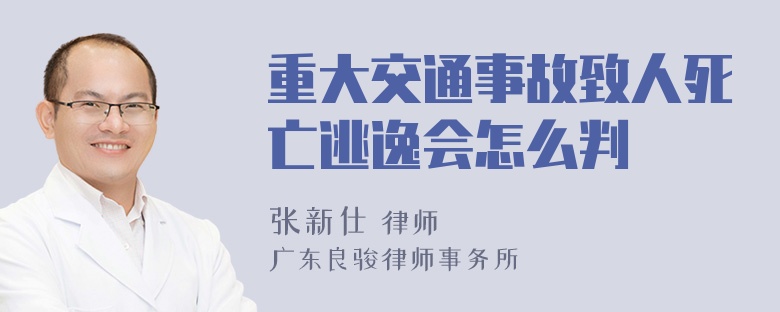 重大交通事故致人死亡逃逸会怎么判