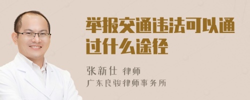 举报交通违法可以通过什么途径