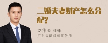 二婚夫妻财产怎么分配?