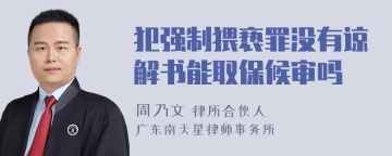 犯强制猥亵罪没有谅解书能取保候审吗