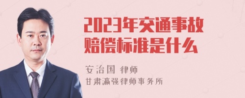 2023年交通事故赔偿标准是什么