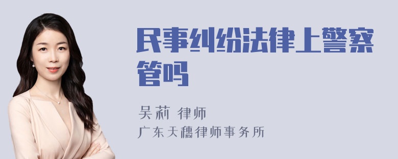 民事纠纷法律上警察管吗