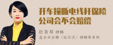 开车撞断电线杆保险公司会不会赔偿