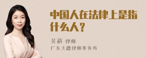 中国人在法律上是指什么人？