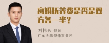 离婚抚养费是否是双方各一半？