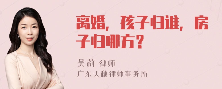 离婚，孩子归谁，房子归哪方？