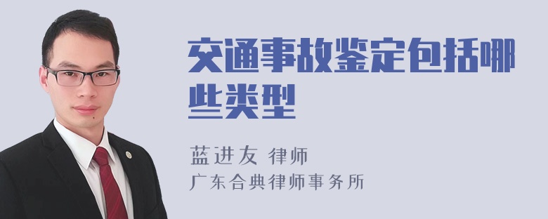 交通事故鉴定包括哪些类型