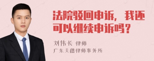 法院驳回申诉，我还可以继续申诉吗？