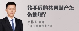 分手后的共同财产怎么处理？