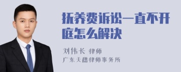 抚养费诉讼一直不开庭怎么解决