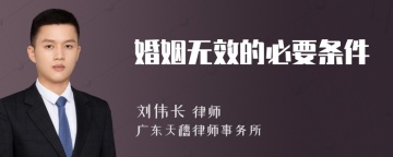 婚姻无效的必要条件