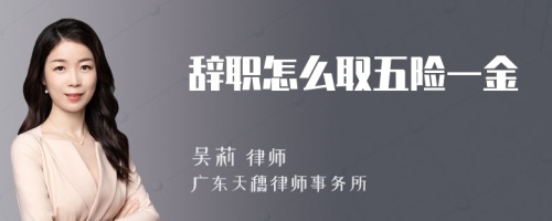 辞职怎么取五险一金