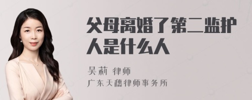 父母离婚了第二监护人是什么人