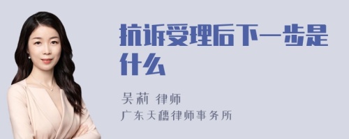 抗诉受理后下一步是什么