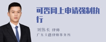 可否网上申请强制执行