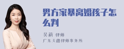 男方家暴离婚孩子怎么判