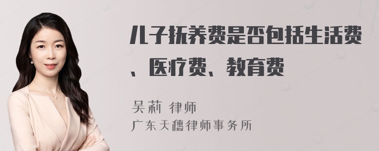 儿子抚养费是否包括生活费、医疗费、教育费