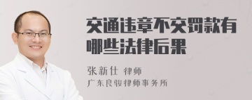 交通违章不交罚款有哪些法律后果