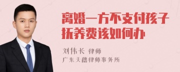 离婚一方不支付孩子抚养费该如何办