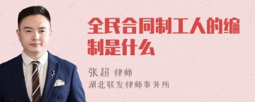 全民合同制工人的编制是什么