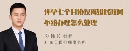 怀孕七个月协议离婚民政局不给办理怎么处理